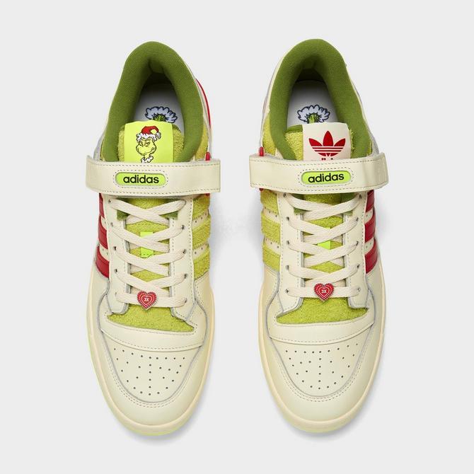 adidas Originals Forum Low White Collegiate Green Strap Men Casual