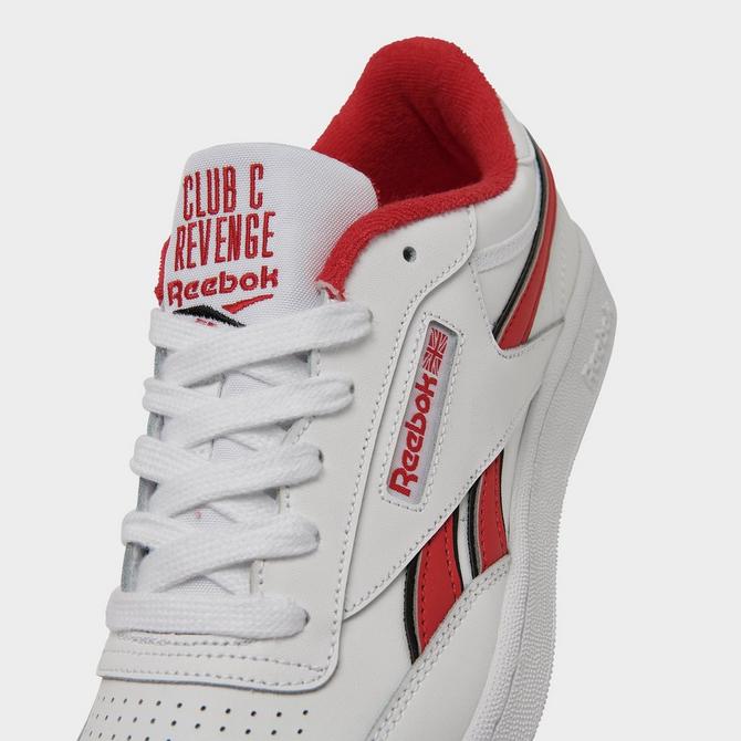  Reebok Men's Club C Revenge Sneaker, White/Vector Red/Black,  3.5