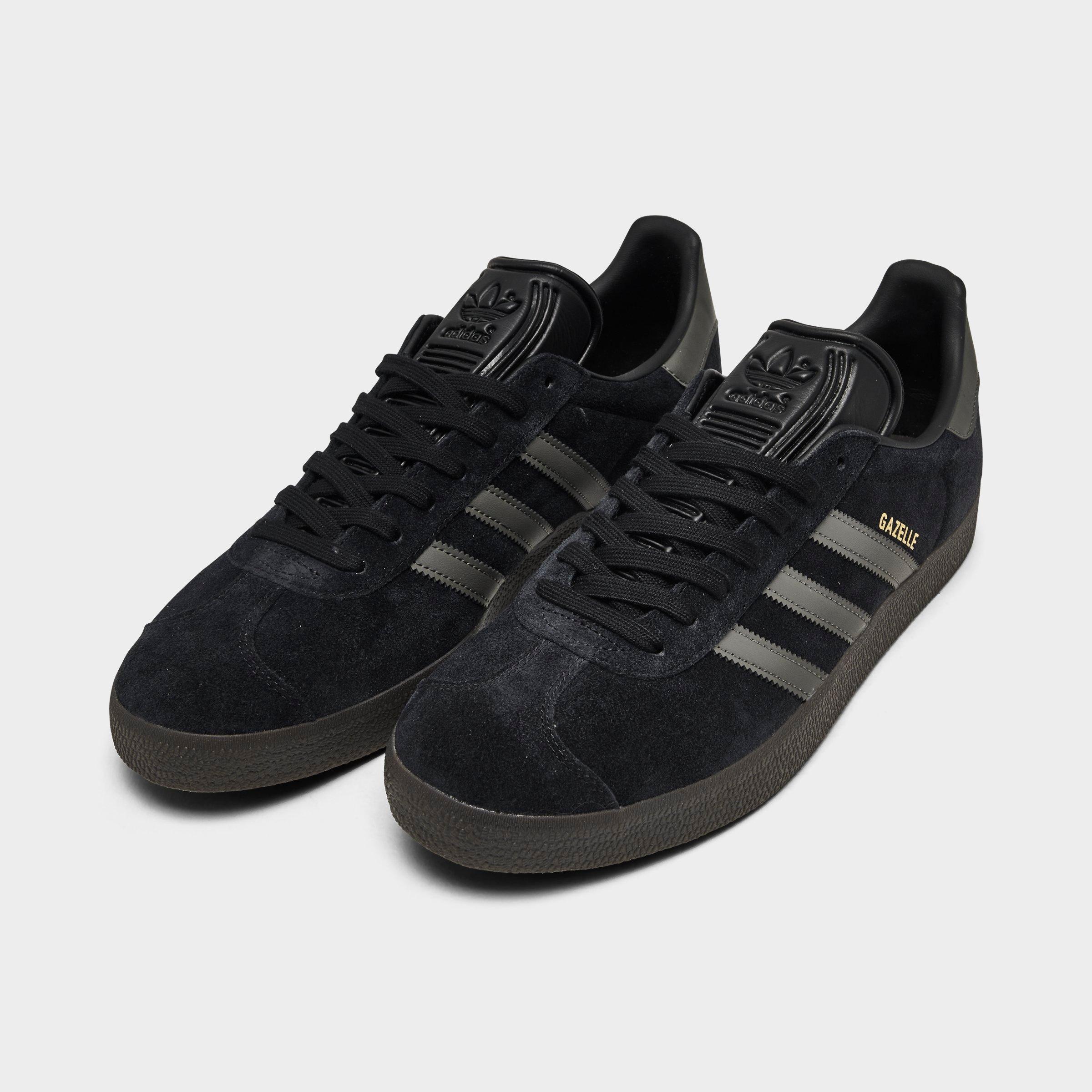 Mens adidas gazelle black leather