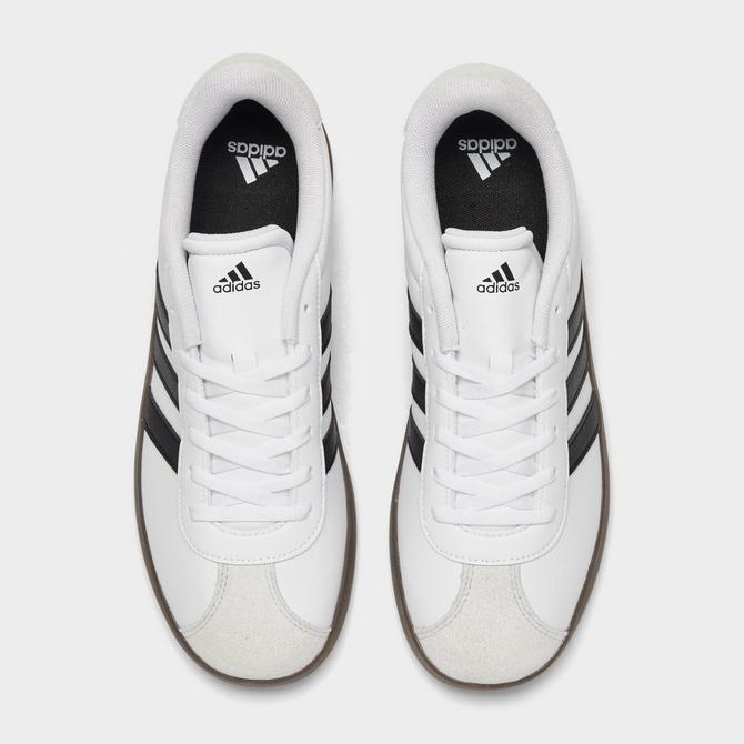 Back view of Big Kids' adidas VL Court 3.0 Skateboarding Casual Shoes in White/Black/Grey Click to zoom