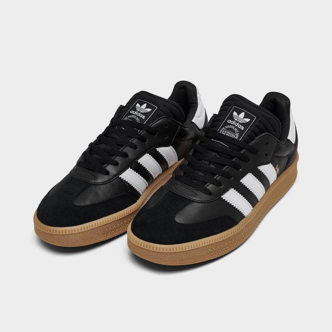 Three Quarter view of Men's adidas Originals Samba XLG Casual Shoes in Black/White/Gum Click to zoom