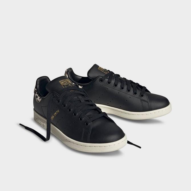 Adidas stan smith hot sale black leather women's