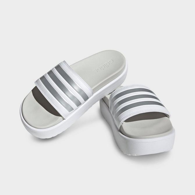 Adidas metallic sale slides