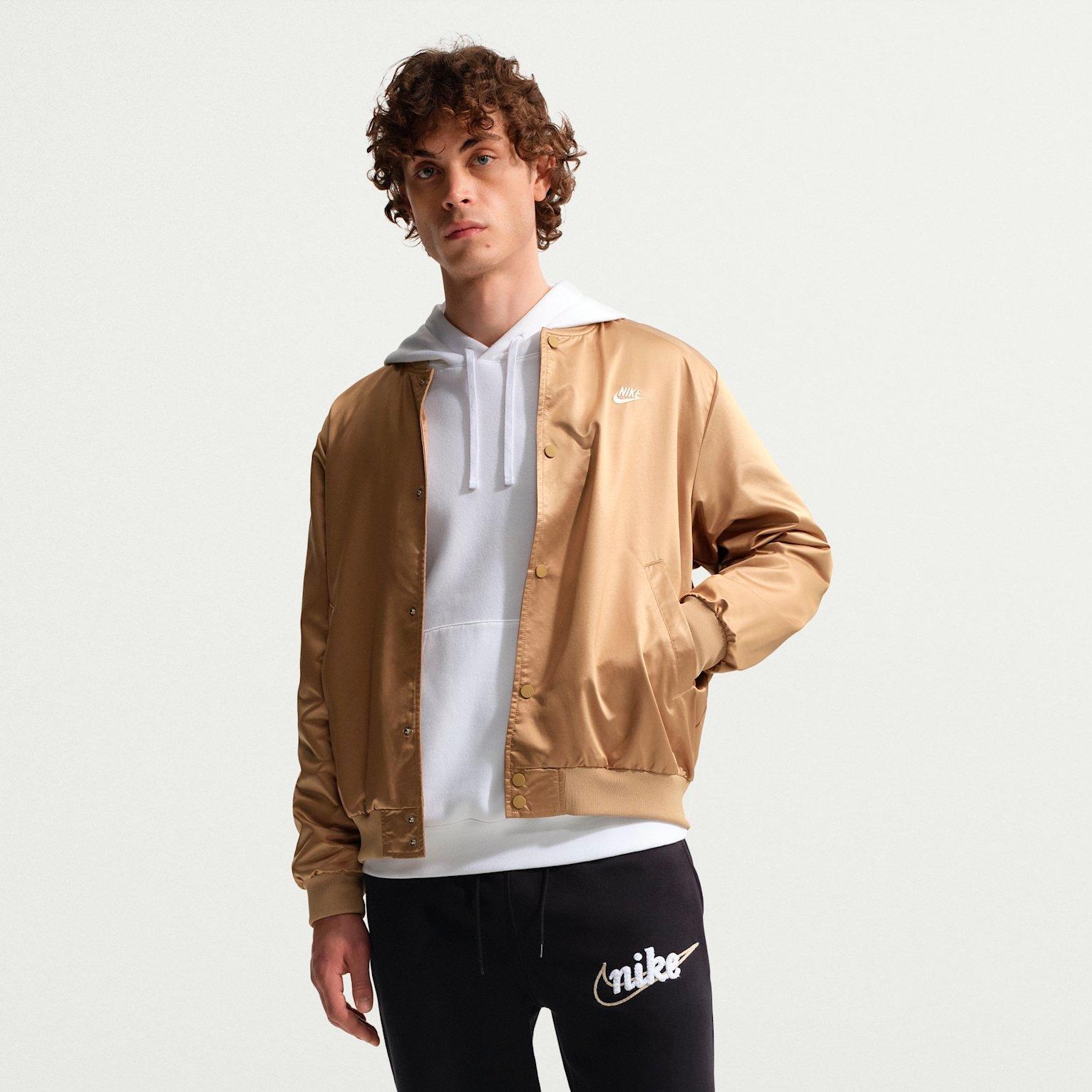 Men's Nike Sportswear Club Satin Varsity Jacket | Finish Line