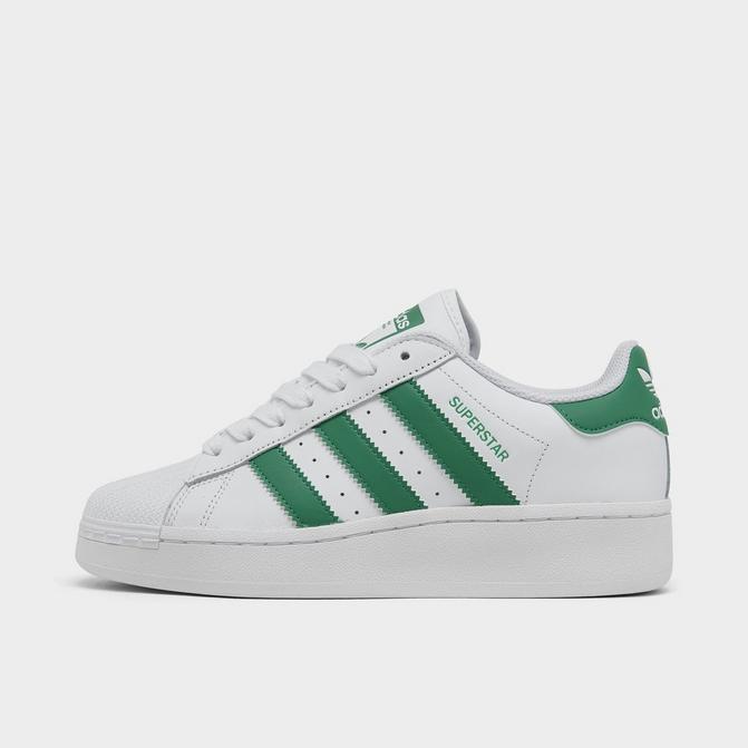 Womens adidas superstar on sale white and green