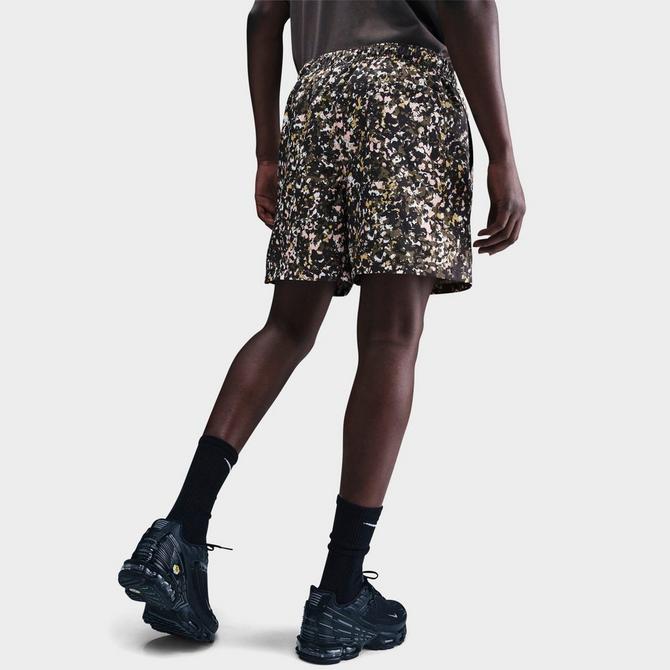 [angle] view of Men's Nike Sportswear Club Regrind Woven Shorts in Medium Olive/White Click to zoom