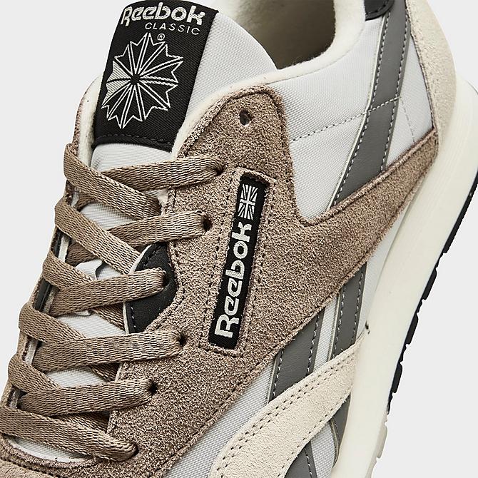 Front view of Men's Reebok Classic Nylon Casual Shoes in Pure Grey/Stucco/Taupe Click to zoom