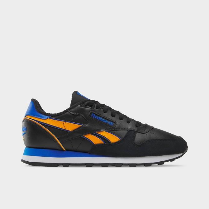 Reebok Classic CLASSIC LEATHER White / Blue / Yellow - Free