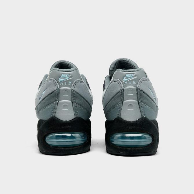 Left view of Big Kids' Nike Air Max 95 Casual Shoes in Cool Grey/Psychic Blue/Wolf Grey/Cool Grey Click to zoom