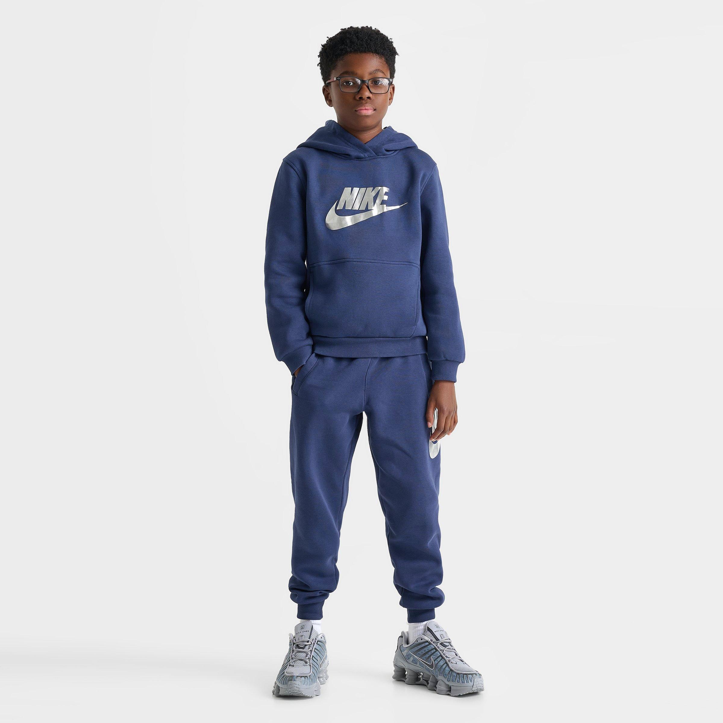 Big Kids' Nike Sportswear Club Fleece Foil Pullover Hoodie