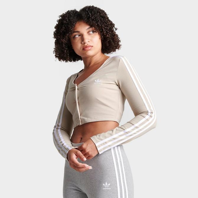 Adidas originals 3 stripe tee long sleeve on sale