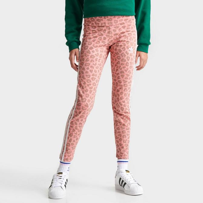 adidas Animal Allover Print Crew and Leggings Set - Pink