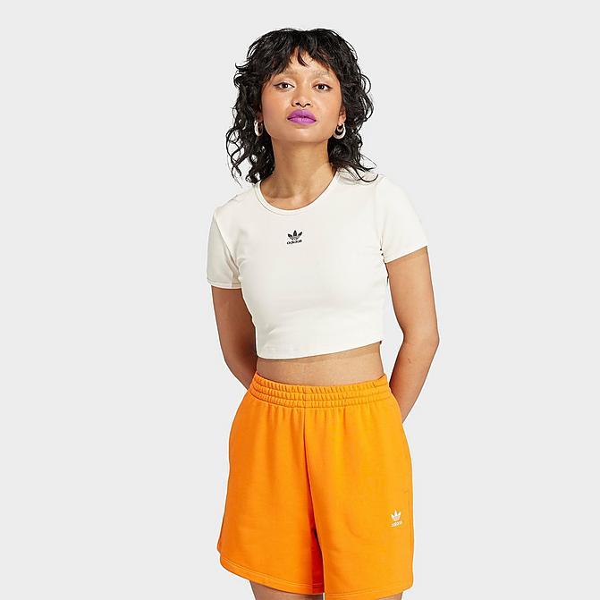 Women\'s adidas Originals Essentials Ribbed T-Shirt| Finish Line