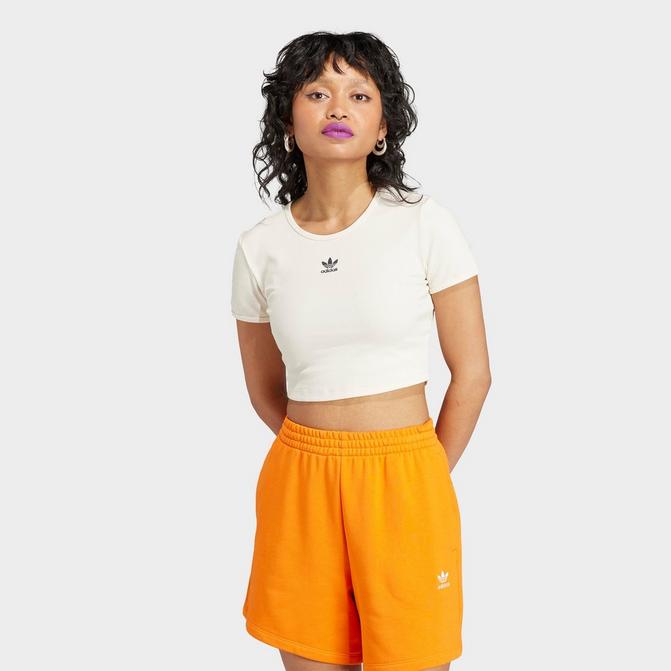 Women\'s adidas Originals Essentials Ribbed T-Shirt| Line Finish