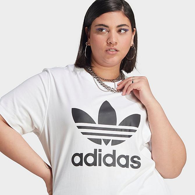 Women's adidas Originals adicolor Classics Trefoil T-Shirt (Plus Size)|  Finish Line