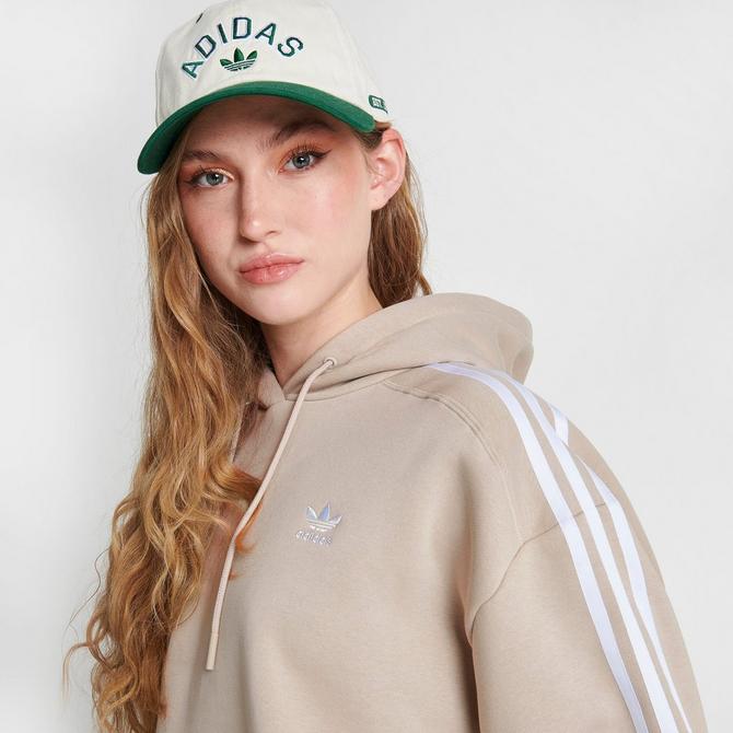 Adidas trefoil cropped online hoodie