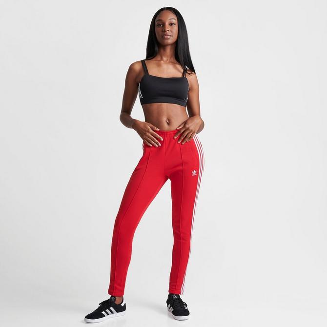 Adidas sst hot sale pants red