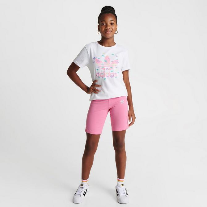 Girls' adidas 3-Stripes Bike Shorts| Finish Line