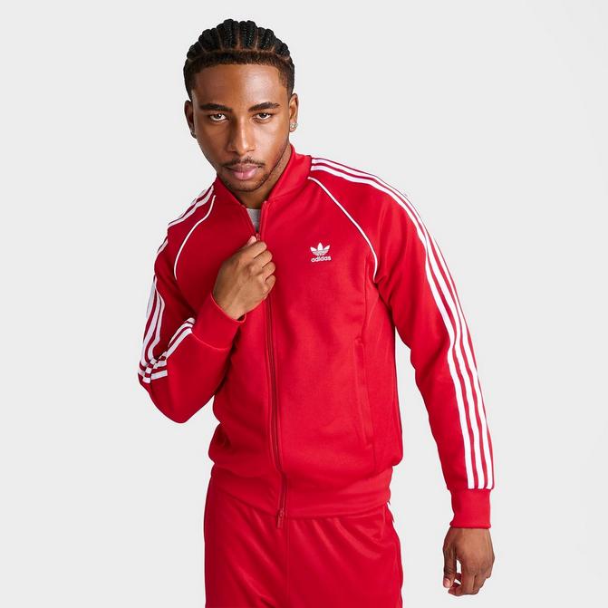 Adidas originals superstar discount track jacket red