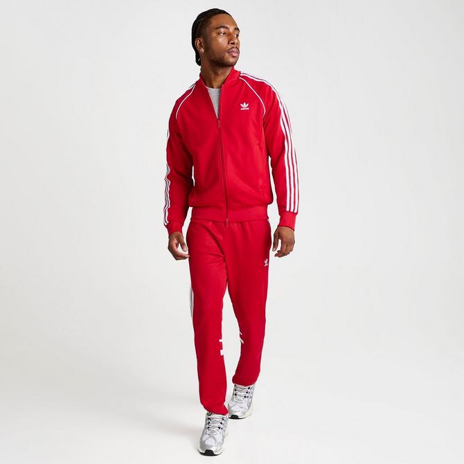 Adidas originals superstar mens velour sales red tracksuit