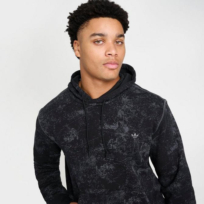 Adidas all best sale black hoodie mens