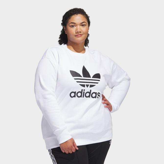 Adidas trefoil 2025 sweatshirt white