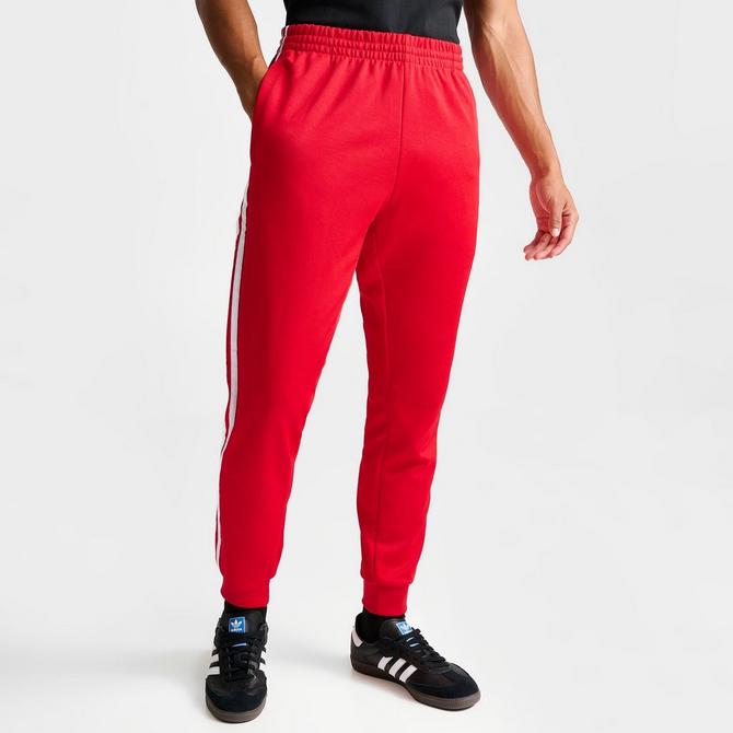 mens red adidas sweatpants
