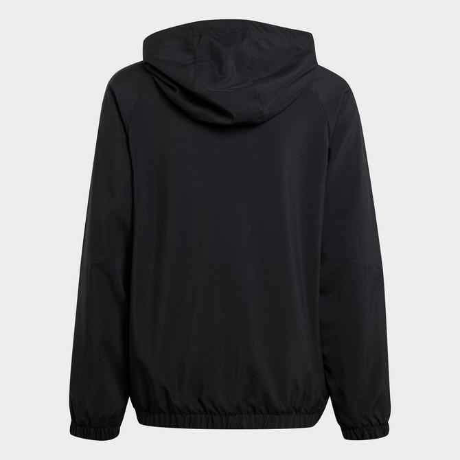 [angle] view of Kids' adidas Tiro 24 Windbreaker in Black/White Click to zoom