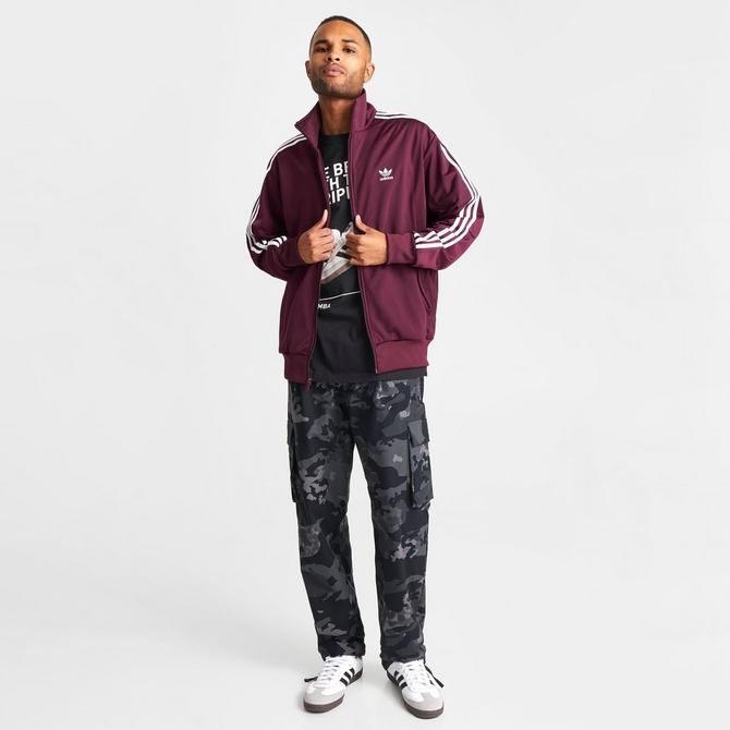 Burgundy mens adidas tracksuit sale