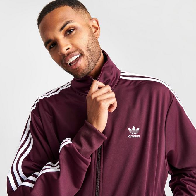 Maroon adidas track jacket new arrivals