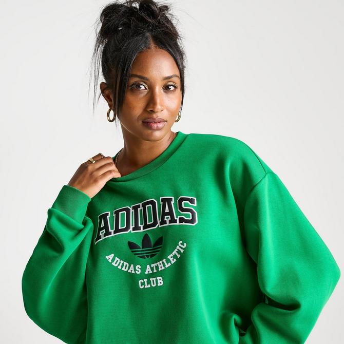 Green adidas originals discount sweatshirt