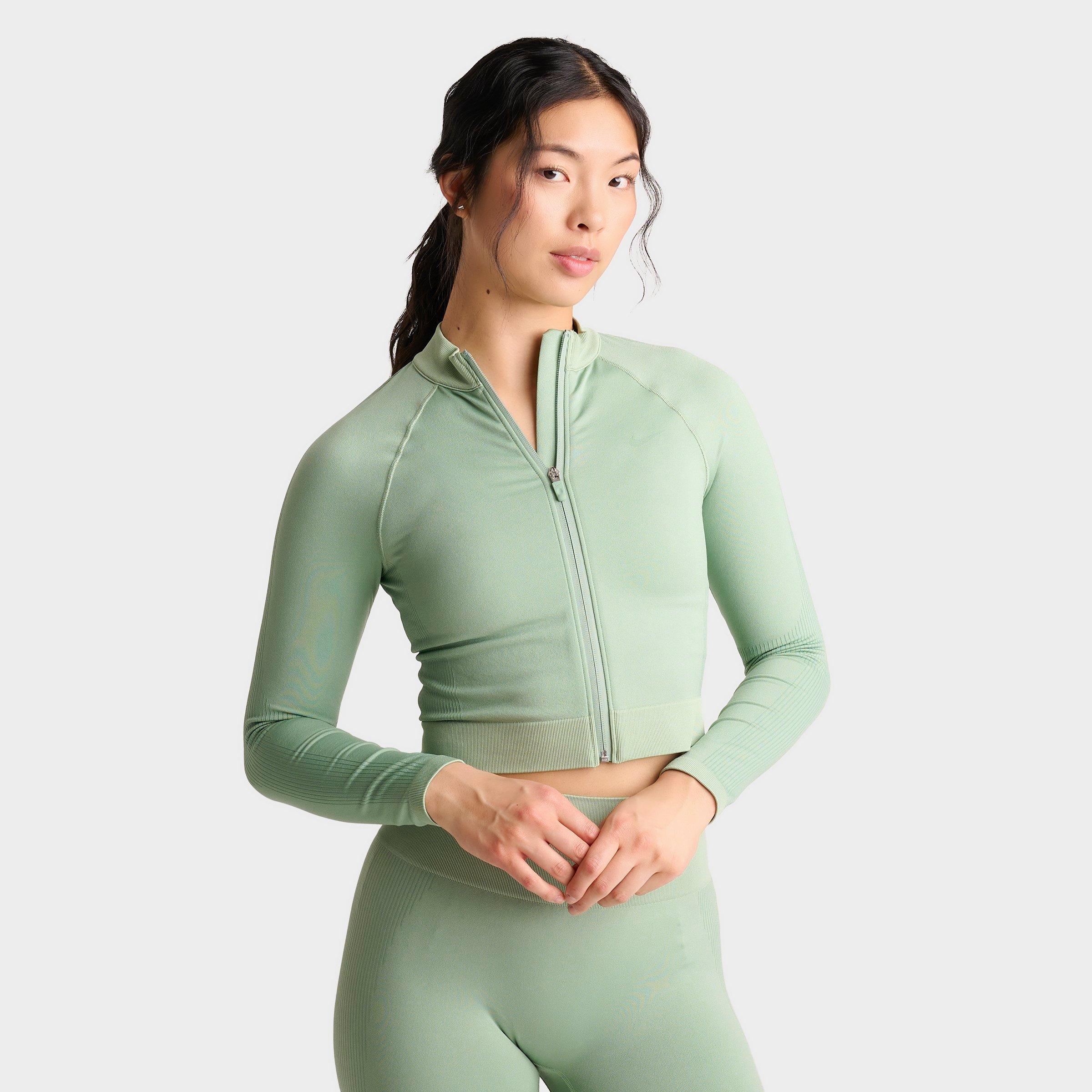 Women's Nike Pro Seamless Cropped Full-Zip Training Top | Finish Line