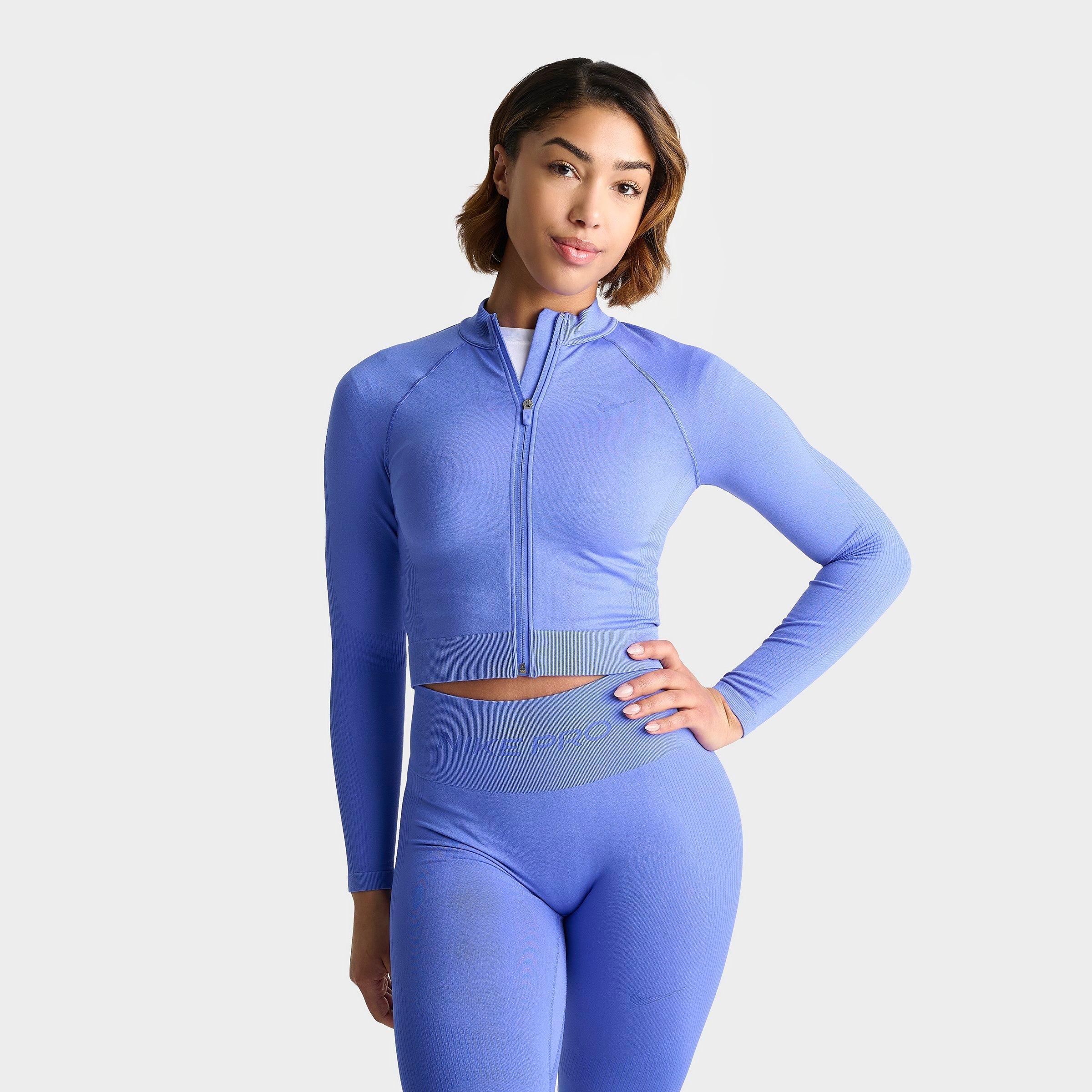 Women's Nike Pro Seamless Cropped Full-Zip Training Top | Finish Line