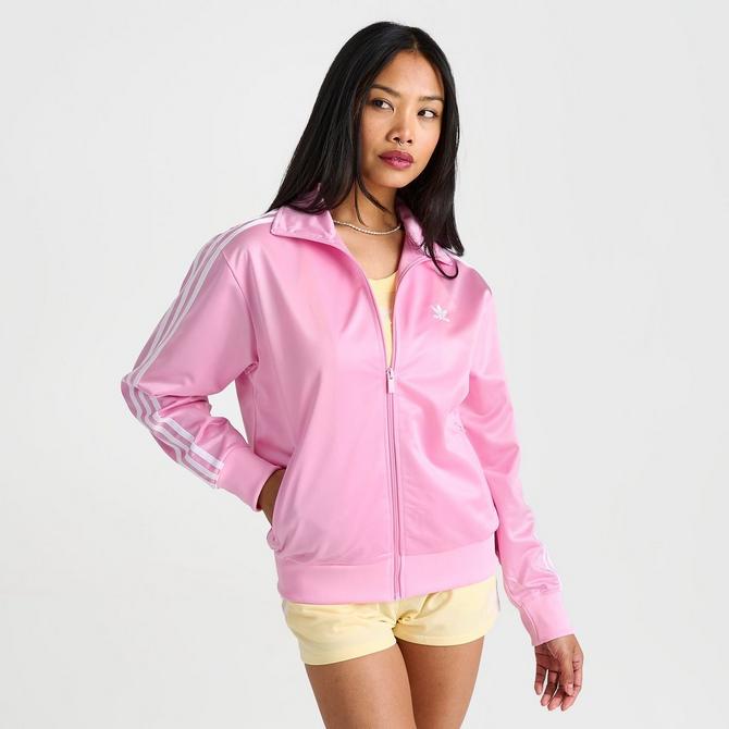 Adidas pink hot sale track top