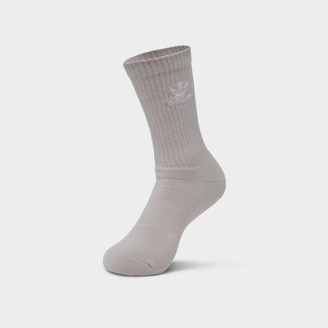 adidas Athletic Cushioned Crew Socks 6 Pairs - Grey, Men's Training