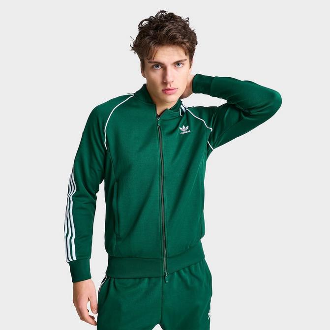 Originals superstar track top green/white best sale