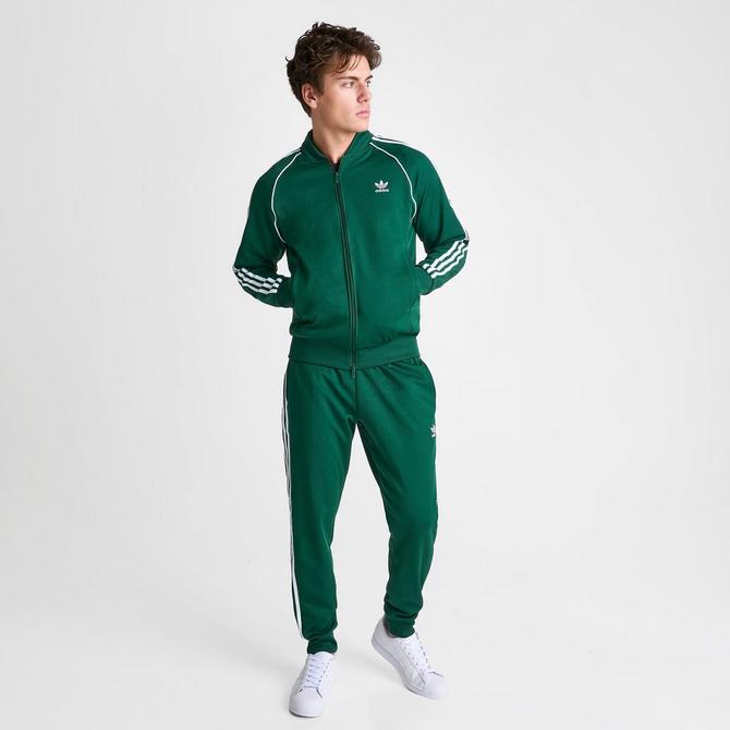 Mens adidas best sale tracksuit green