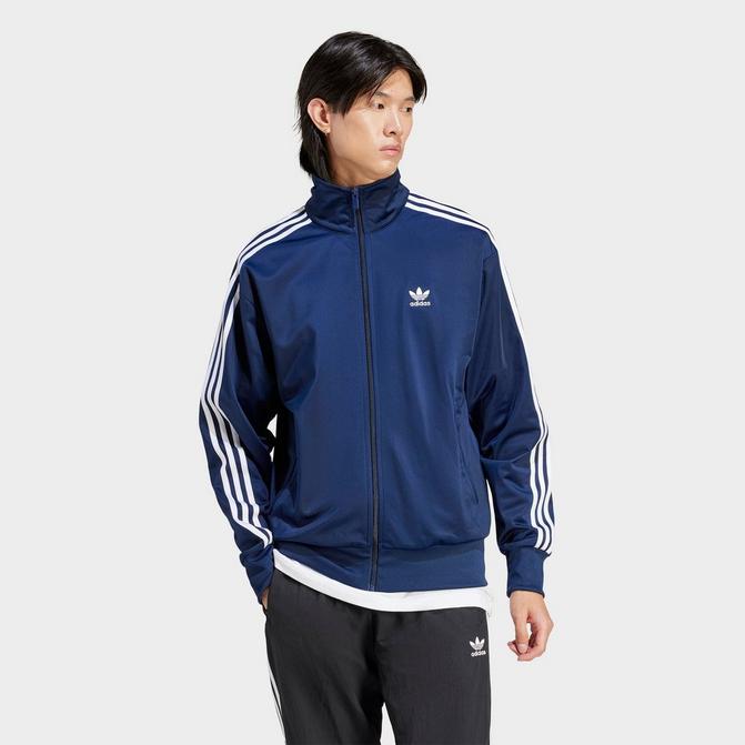 [angle] view of Men's adidas Originals adicolor Classics Firebird Track Jacket in Night Indigo Click to zoom