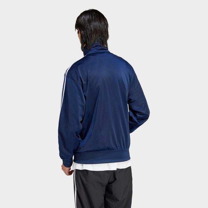 [angle] view of Men's adidas Originals adicolor Classics Firebird Track Jacket in Night Indigo Click to zoom