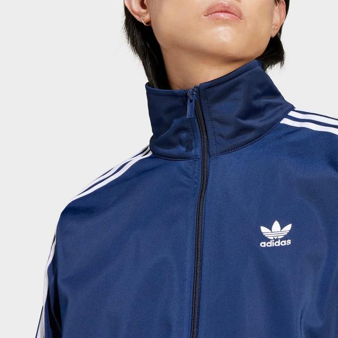 [angle] view of Men's adidas Originals adicolor Classics Firebird Track Jacket in Night Indigo Click to zoom