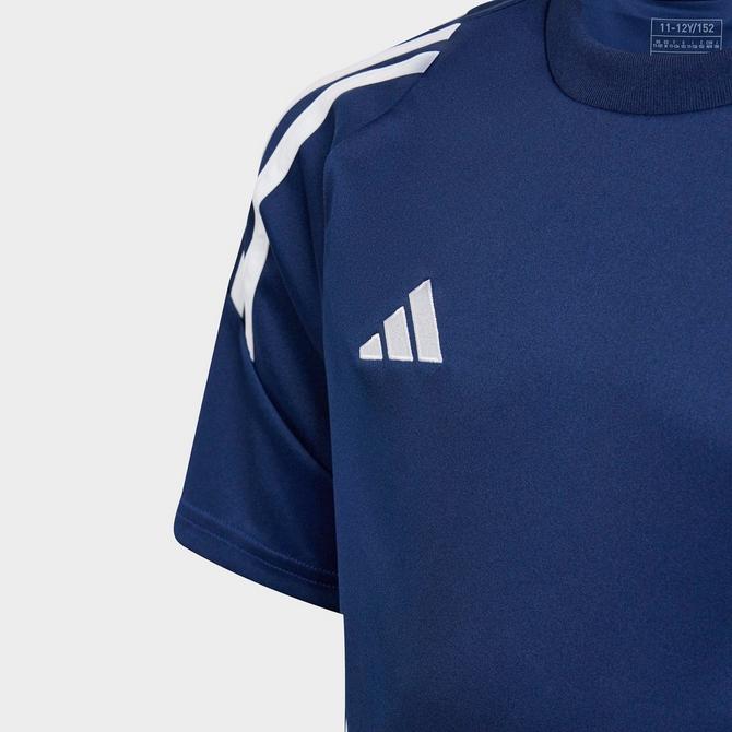 [angle] view of Kids' adidas Tiro 24 Jersey in Team Navy Blue 2/White Click to zoom