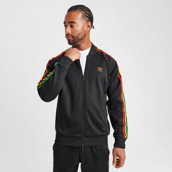 Adidas superstar black track on sale jacket