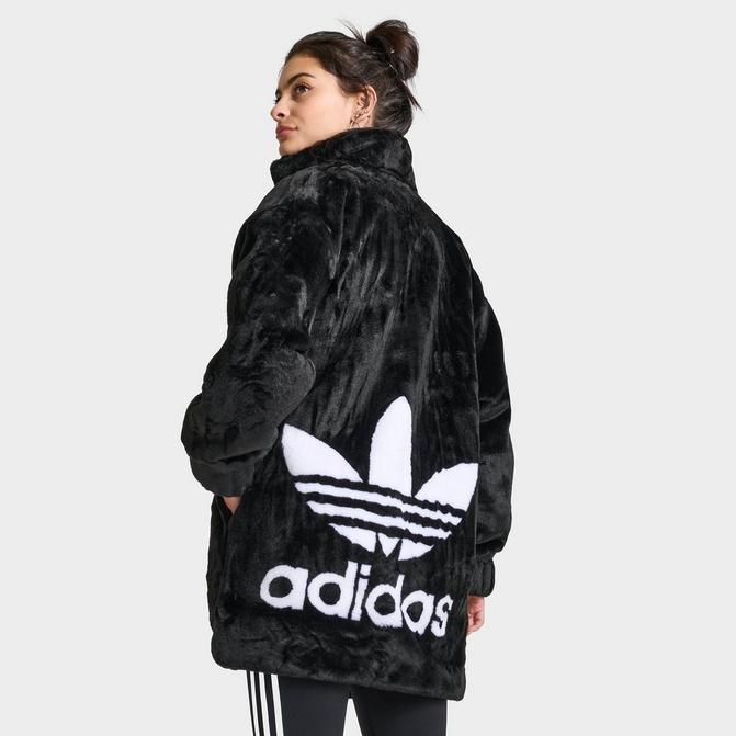 Women s adidas Originals Neutral Court Faux Jacket Finish Line