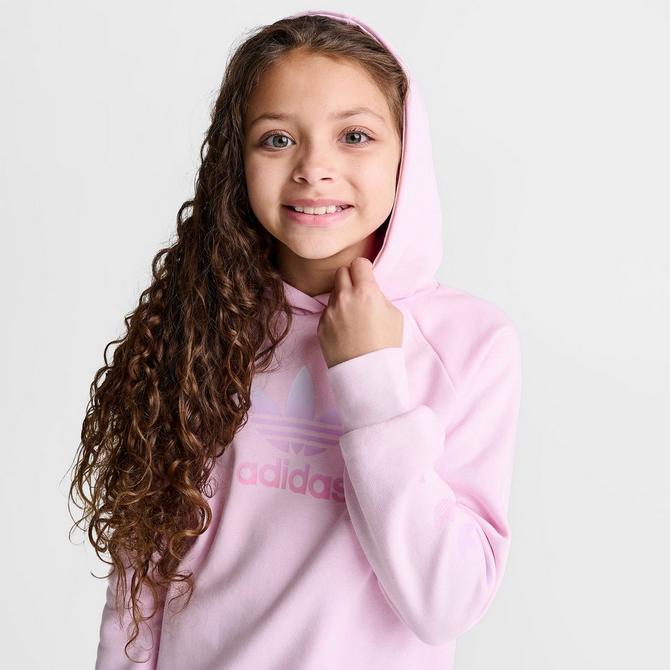 Girls pink adidas outlet hoodie