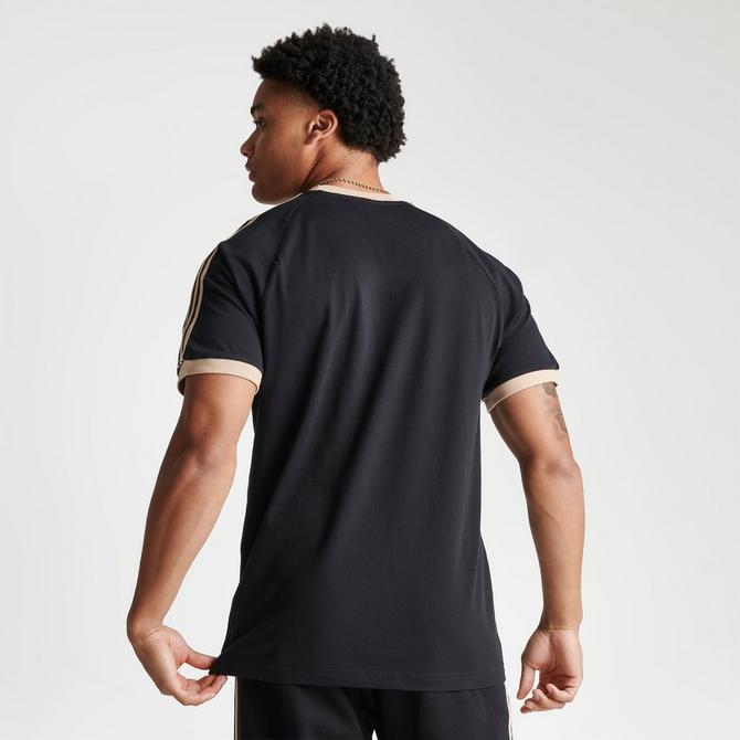 Men's Adidas Originals California T-Shirt Retro 3 Stripe Crew Neck Top New