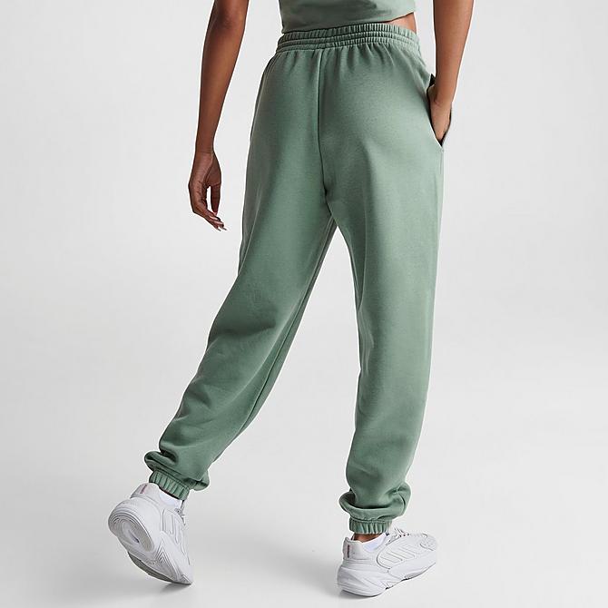 Back Right view of Women's adidas Originals Linear Jogger Pants in Silver Green Click to zoom