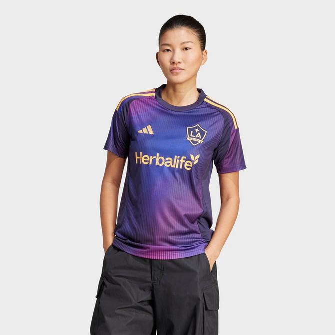 Front view of Women's adidas LA Galaxy 25/26 Away Jersey in Noble Ink Click to zoom
