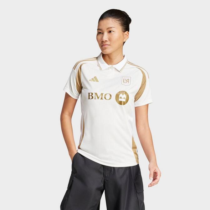 Front view of Women's adidas Los Angeles FC 25/26 Away Jersey in White Click to zoom