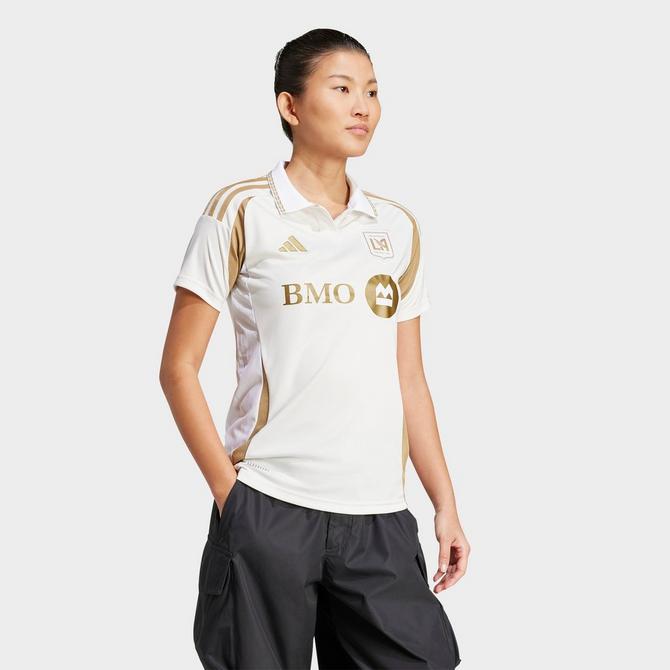 Back Left view of Women's adidas Los Angeles FC 25/26 Away Jersey in White Click to zoom