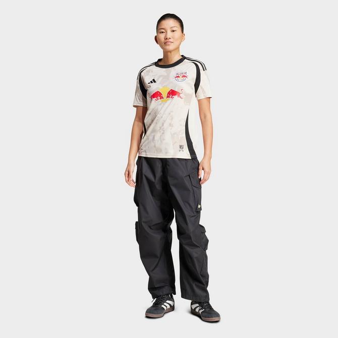 [angle] view of Women's adidas New York Red Bull 25 Jersey in Halo Ivory Click to zoom